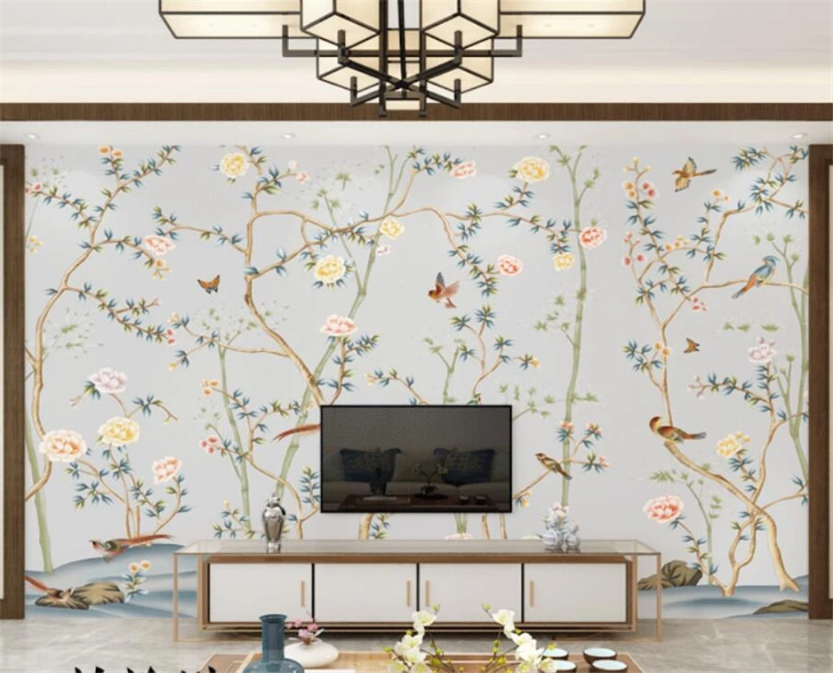 3D Chinese Floral Bird  Wallpaper-Nursery Wallpaper Removable Wallpaper-Peel and stick Wall Mural,Playroom Wallpaper Wall decor 564
