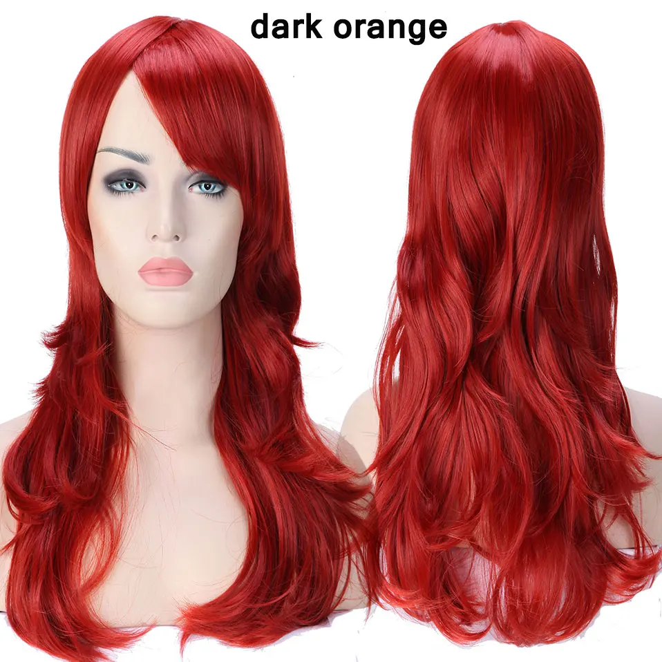 S-noilite 56 см свободные волны синтетические парики для черных женщин парик для косплея синий красный розовый серый фиолетовый волосы - Цвет: 517