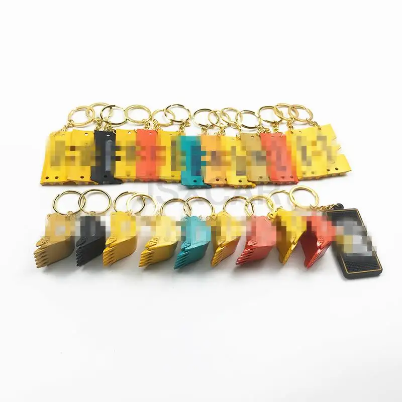 For Hitachi Caterpillar Cat Kobelco Komatsu Sany Digging Bucket Keychain Chain Plate Metal