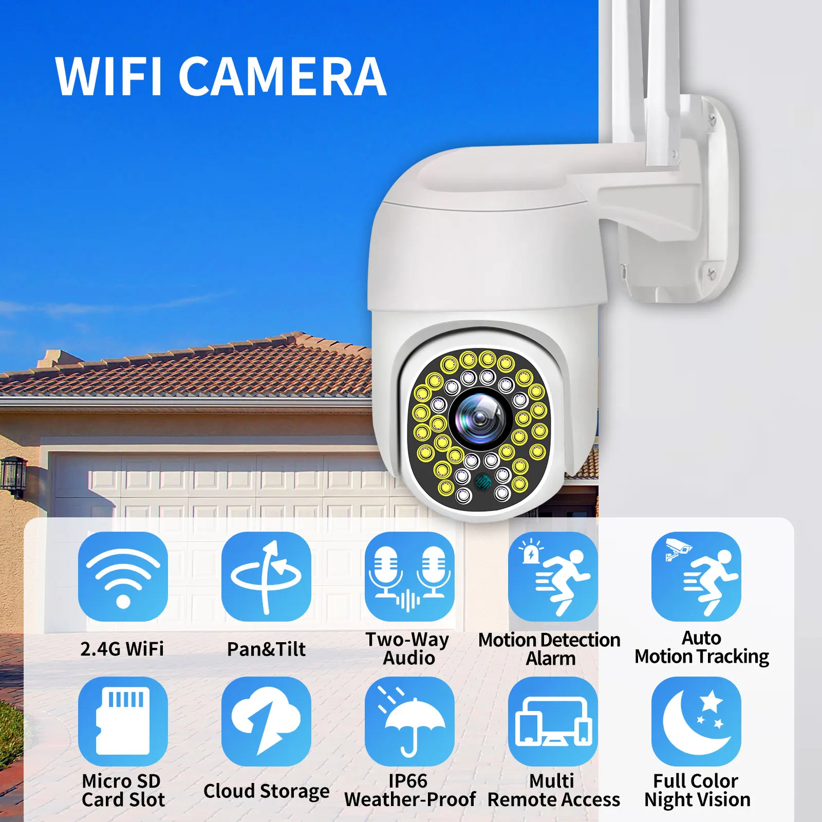 5MP PTZ IP Camera Wifi Outdoor AI Human Detection Audio 1080P Wireless  Security CCTV Camera P2P RTSP 4X Digital Zoom Wifi Camera - AliExpress