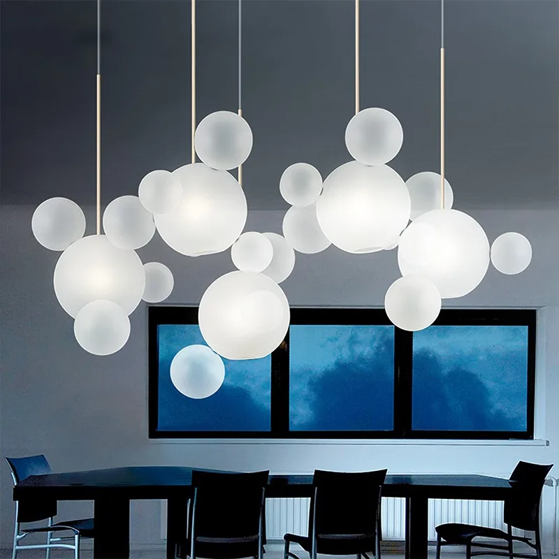 H1400c612ceb34a8d89deb12c6df9a62dn Modern Clear Glass Bubble LED Chandelier Lighting Customized Living room Chandelier for Dining room Indoor Decor Light Fixture