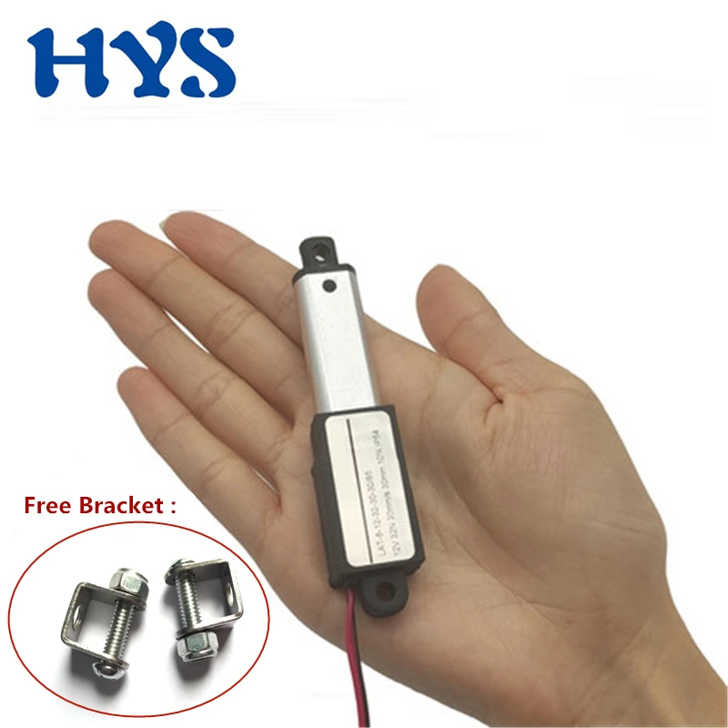 188NMicroLinearActuatorDC12VTelescopicRod17mm30mm50mm75mm