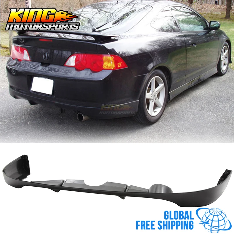 Подходит для 02-04 Acura RSX поли уретан ПУ черный задний бампер спойлер Bodykit глобальная