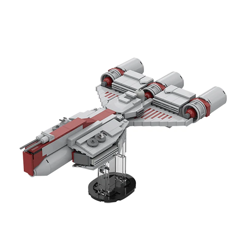 MOC-35566 Mini Republic Frigate Building Blocks Space plan fighter Aircraft model bricks toys for kids Children collection gift | Игрушки и