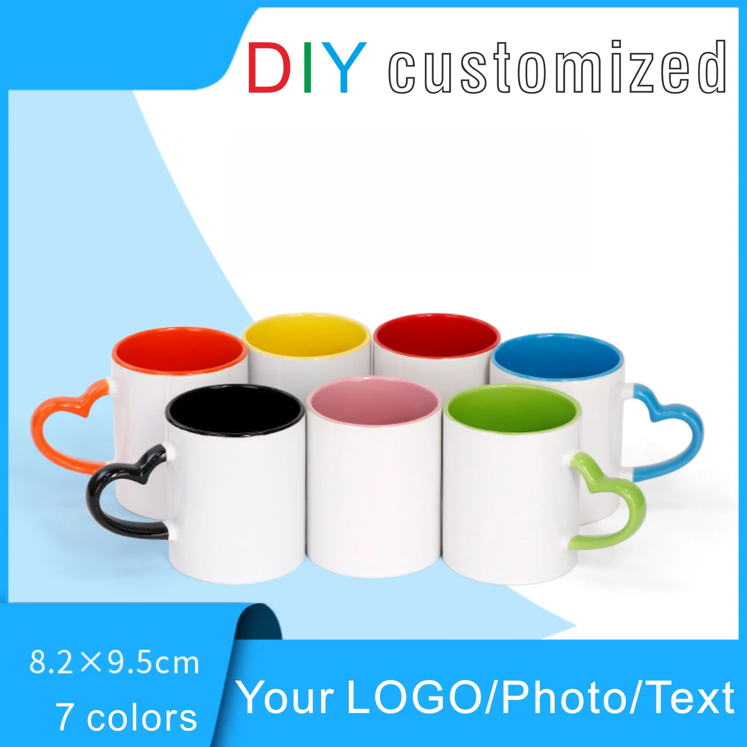 Ceramic Cup 350ML 12oz DIY Customized Print Picture Photo LOGO Text Personalized Coffee Milk Cup