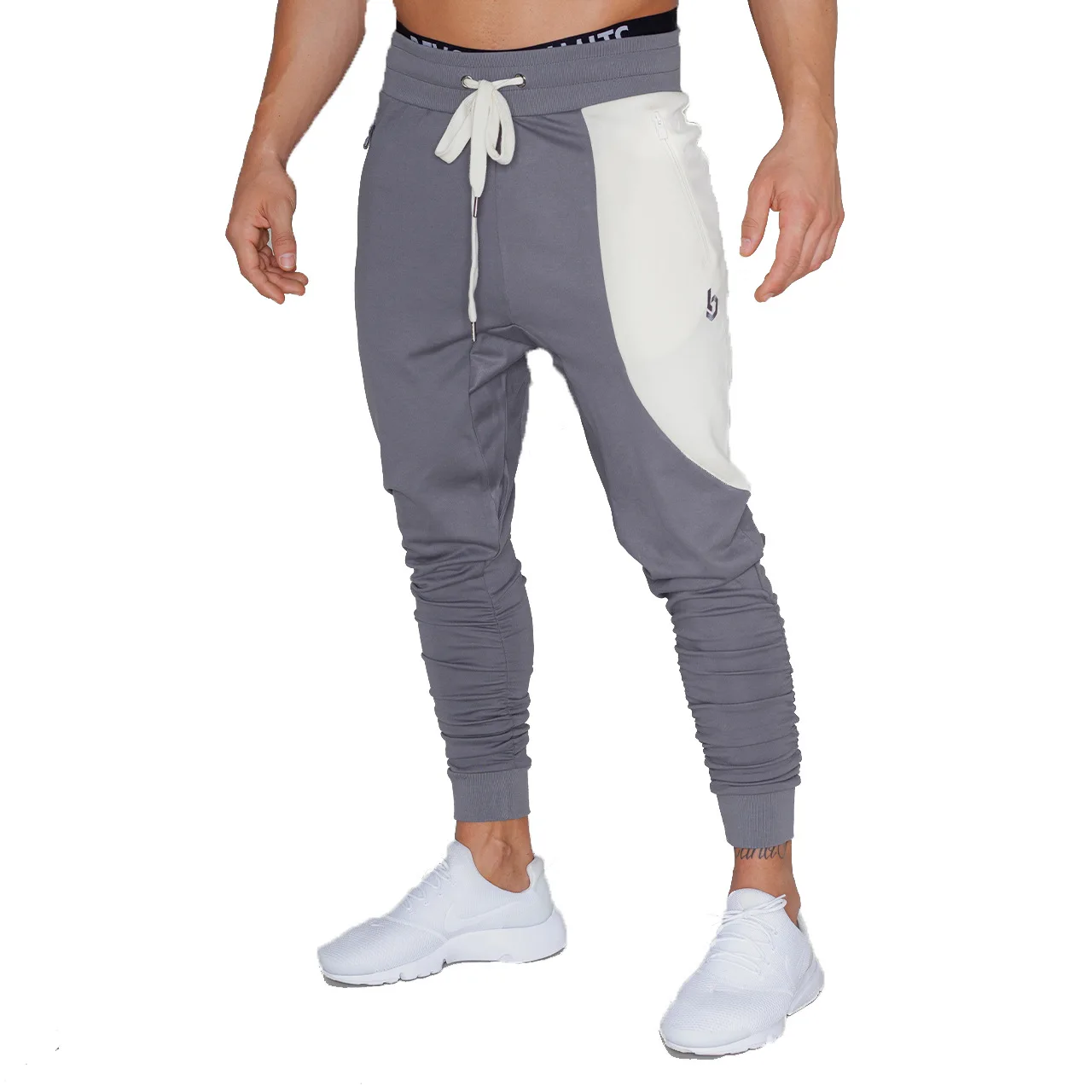 

2019 Autumn Cross Border for Gymnastic Pants Muscle Brother Joint Fitness Trousers Casual Fashion Assembling Pants