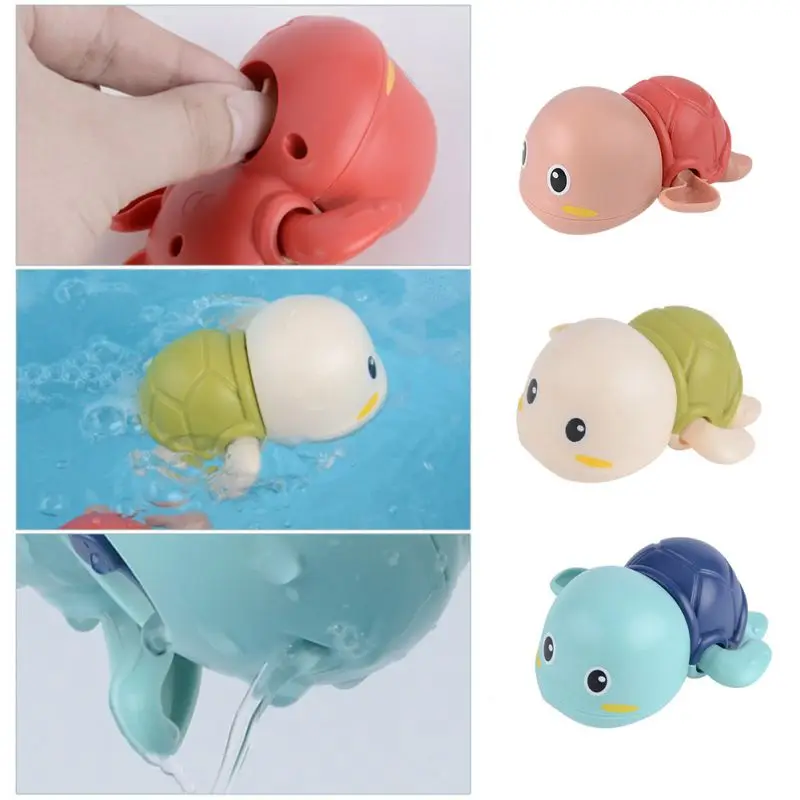 Плавающие игрушки для ванной, маленькая черепаха, играющая в воде, детские развивающие Игрушки для раннего обучения, забавные игрушки для малышей