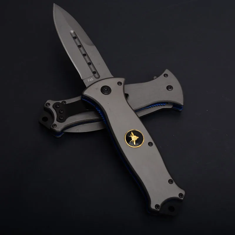 

Tactical Folding Knife 5Cr13MoV Blade Full Steel Handle Survival Camping Hunting Knives EDC Hand Tool