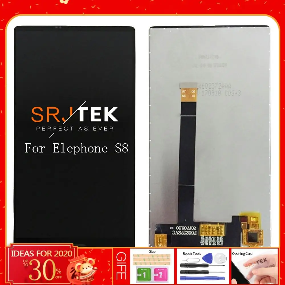 

6" LCD For Elephone S8 Display Touch Screen Digitizer Assembly High Quality for Eelephone S 8 LCD Glass Panel Replacement Parts