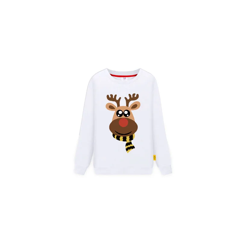 Г., новогодний хлопковый свитер для папы, мамы, дочки и сына одежда для всей семьи Одинаковая одежда для семьи - Цвет: Белый