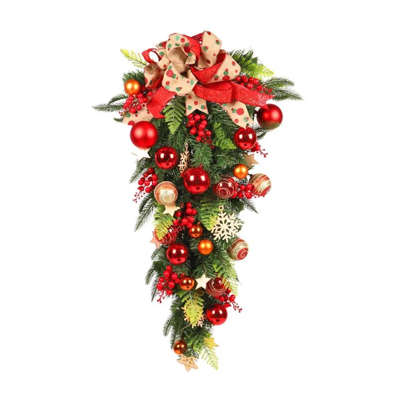 Креативные Рождественские шары для рождественской елки, ротанга, мешковины, Узелок, шары для рождественской елки с подсветкой для