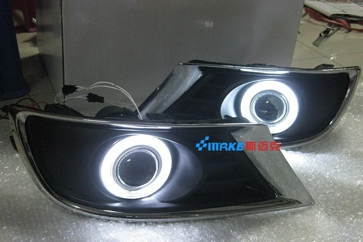 DRL CCFL ангельский глаз (6 цветов) + объектив проектора H3 галогенная противотуманная