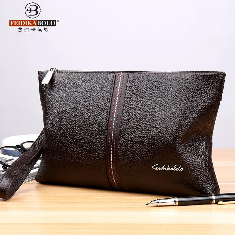 

2019 New Style MEN'S Handbag Genuine Leather Large-Volume Men's Bag Clutch Full-grain Leather Clutch Bag Men's Clutch
