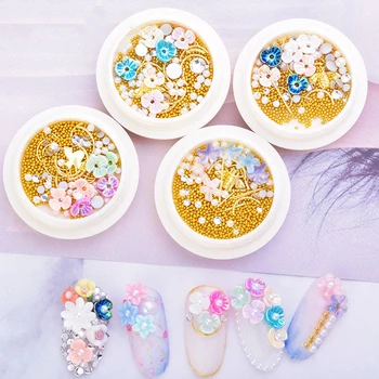 

3D Nail Rhinestones Rose Crystal Stone Nail Decoration Mini Beads Metal Rivet Nail Accessories DIY Decor Tips Nail Art Tool 1BOX