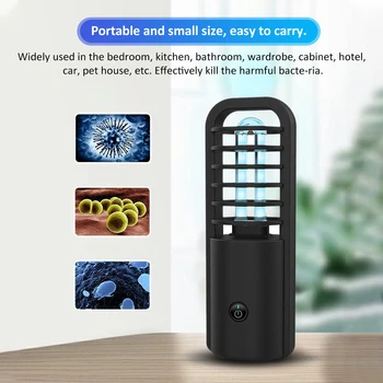 

Portable UV Sterilizer Lamp UV & Ozone Double Germicidal Lamp Ultraviolet Sterilizer Light for Home Living Room Cabinet Wardrobe