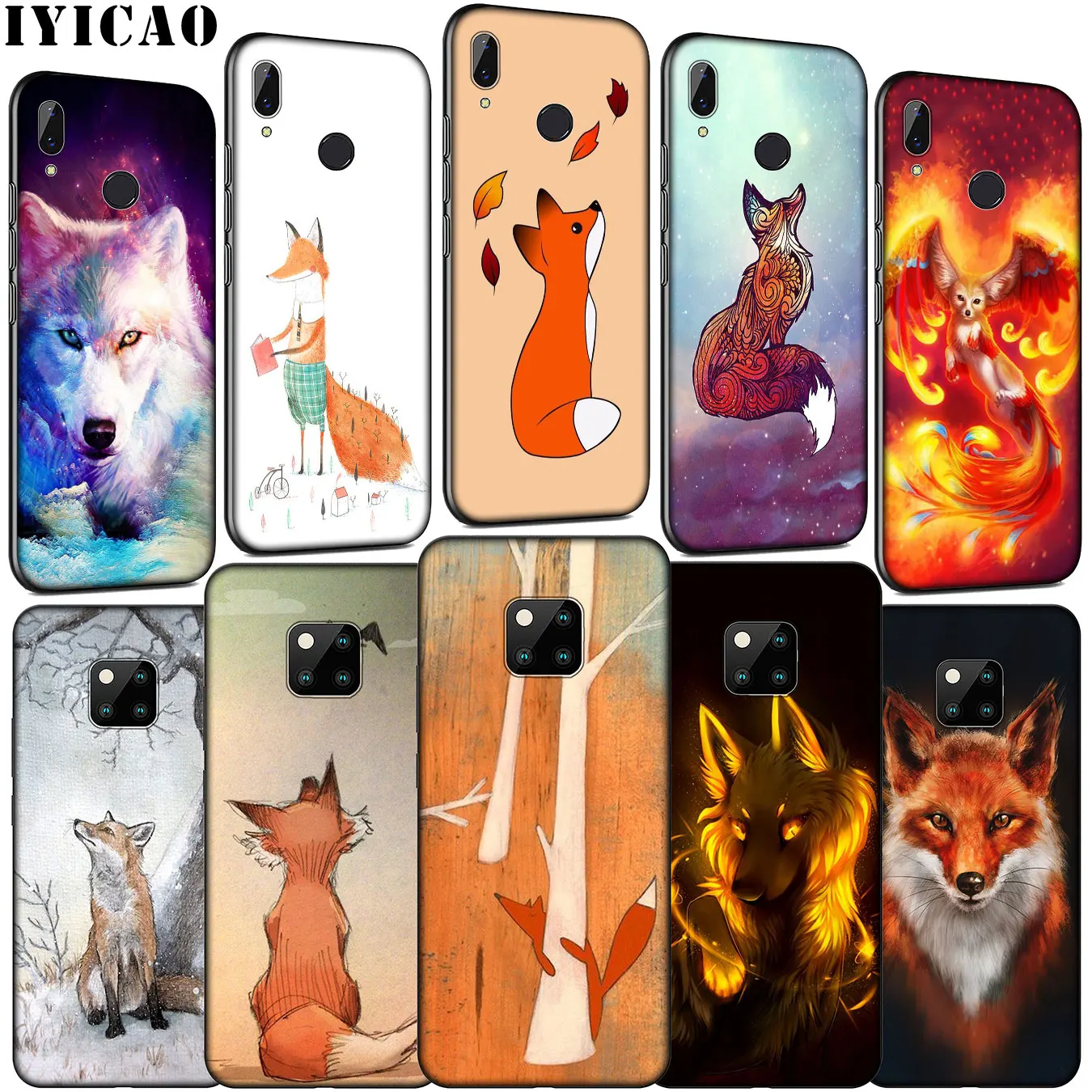 IYICAO Красный Мягкий силиконовый чехол для телефона Huawei Mate 30 20 10 Pro Nova 5i 4 3 3i 2i 2 Lite