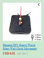 Hanging DIY Quartz Watch Silent Wall Clock Movement Quartz repair Movement Clock Mechanism Parts with needles 1 set new