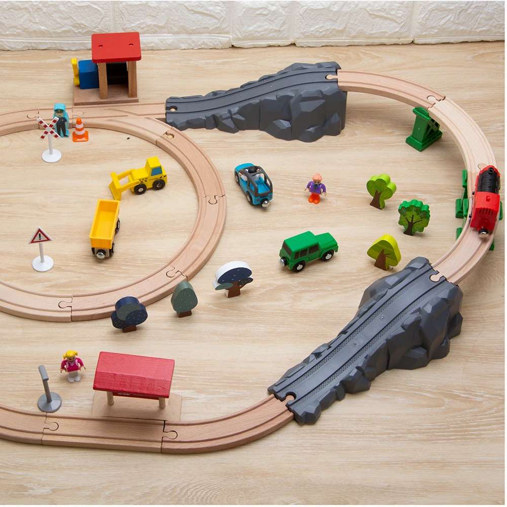 Деревянный мост ПИРСЫ деревянный поезд треки набор аксессуары для поезда трек части блоки игрушки bloques de conконструкцион