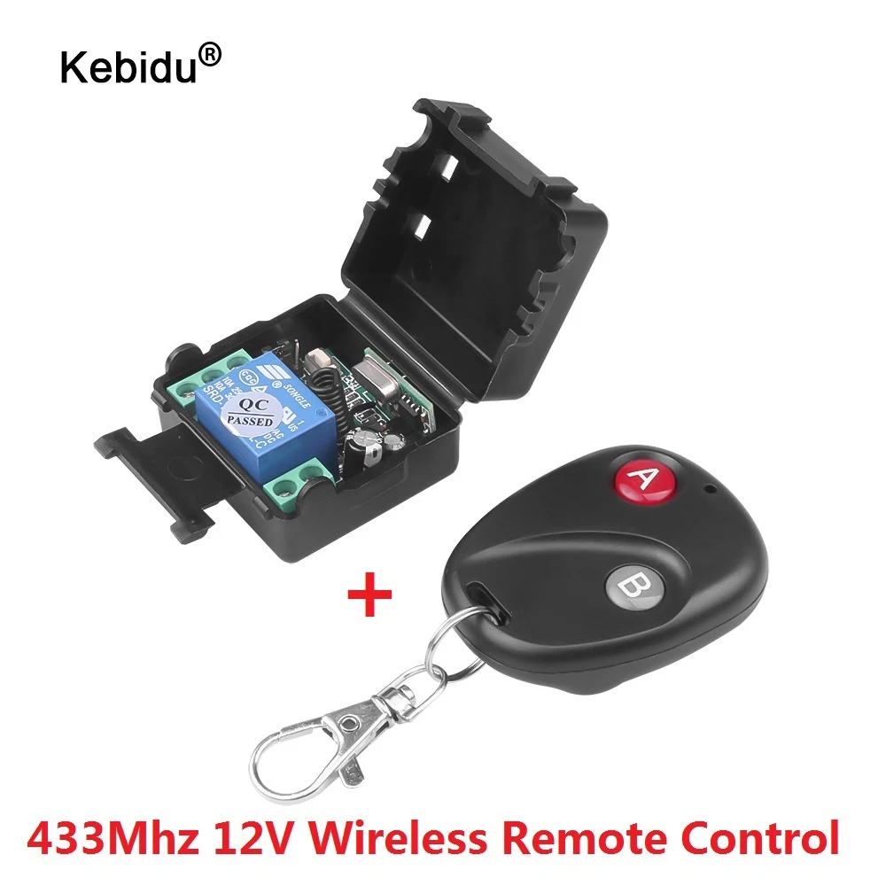 Kebidu 433 МГц RF беспроводной пульт дистанционного управления DC 12 В 10A телекомодный передатчик с приемником для системы противоугонной сигнализации