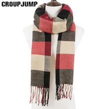 Клетчатый зимний шарф, женские зимние теплые шарфы, мужские Модные Брендовые повседневные шарфы для дам, Hombre, мягкие, Echarpe Hijabs