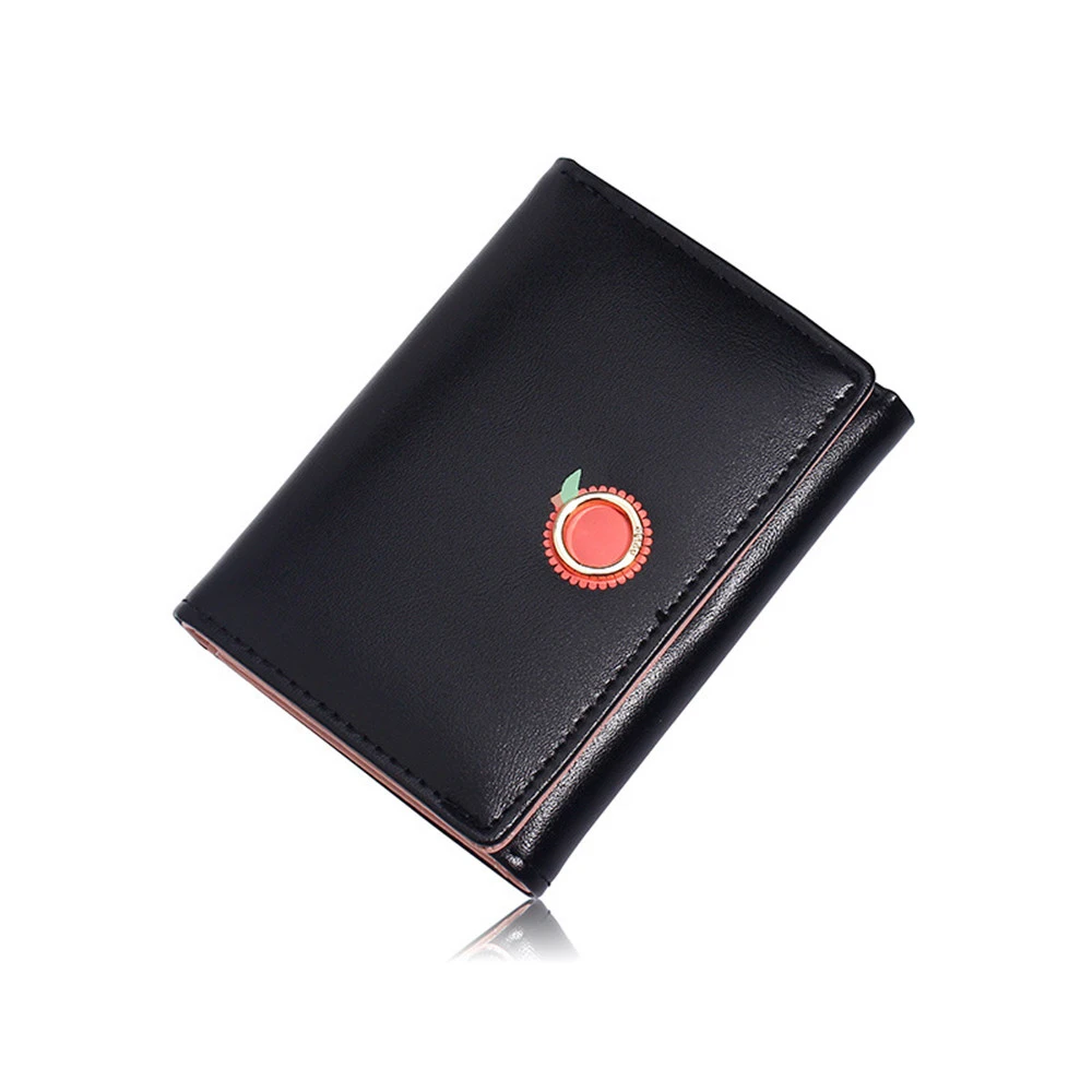 

Women Wallet Buckle Faux Leather Fruit Print Wallets Holder Clutch Card Coin Package Lady Purse PU Trifold