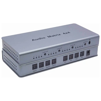 

Digital o Matrix Optical o Matrix 4X4 Switch Converter Splitter Box for TV DVD Player Amplifier Meeting-EU Plug