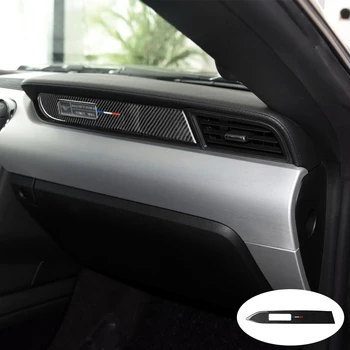 

Car Styling Interior Dashboard Decoration Strip Cover Trim Carbon Fiber Protector Sticker For Ford Mustang 2015-2017 Accessories