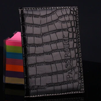 

Travel Portable ID Card Soft Protective Case Dustproof PU Leather Scratch Resistant Passport Cover Durable Crocodile Texture
