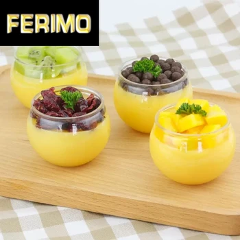 

25 PCS Mousse Dessert Cups Round Plastic Pudding cup Disposable Party Milk Convenient Tiramisu Birthday Wedding Ice Cream cup