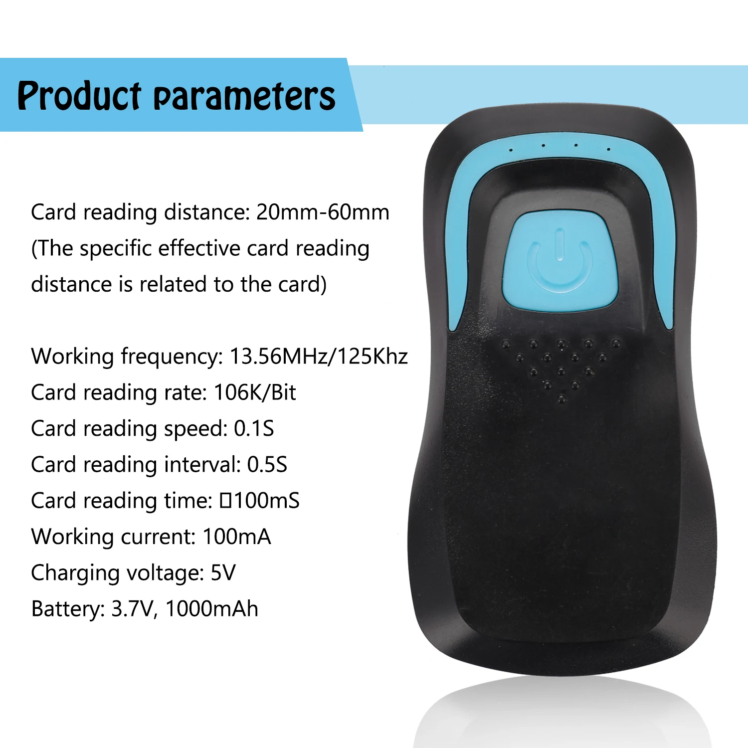 

Wireless RFID IC Card BT Card Reader R58C Low Power Consumption Reading Card Readers Simple and Effective Intelligent Scanner