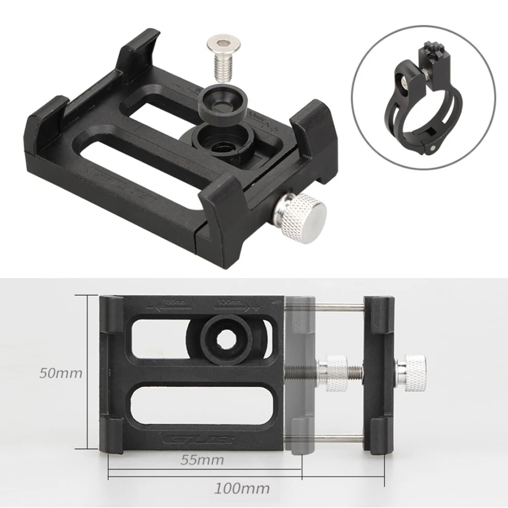360° Rotatable Adjustable Bike Handlebar Phone Mount/Motorcycle Holder Cradle for Cycling GPS/Map/Music and more