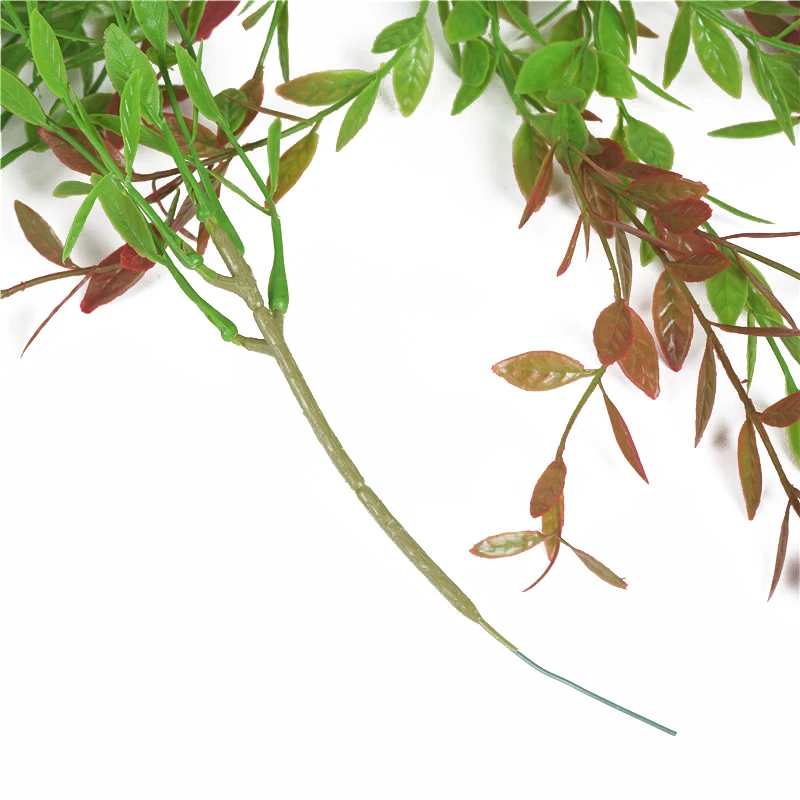 Artificial Fake Leaves Plastic Plant Flower Wall Hanging Home Garden Park Decor