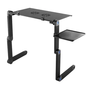 

Laptop Desk Magnesium Alloy ABS With Dual Fans Collapsible No Installation Required One Second Lock Place Your Laptop