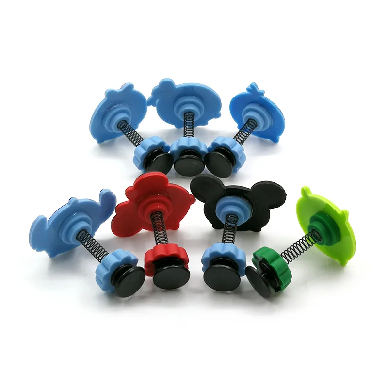 3-5PC PVC Lovely Clasic cartoon  Croc Charms Decoration For Shoes Buckles JIBZ Girl Gift Shoe Accessories With Spring Buckle