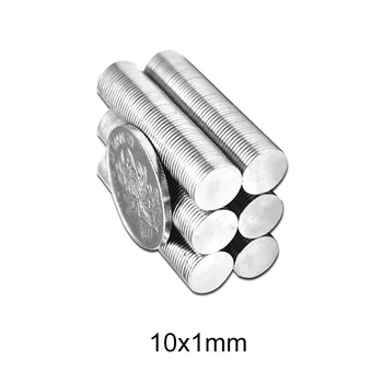 

50~1000PCS 10x1 mm Thin Neodymium Magnet Strong 10mm X 1mm Permanent Magnet disc 10x1mm Powerful Magnetic Round Magnet 10*1 mm