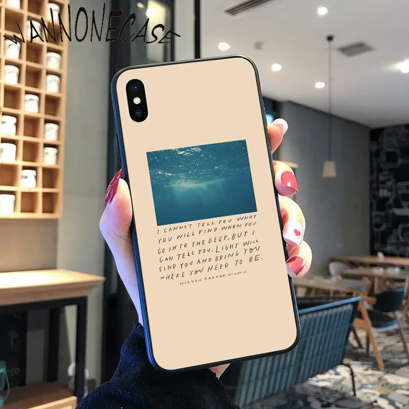 Manis Ruang Dunia Seni Silikon Lembut TPU Ponsel Cover UNTUK iPhone 8 7 6 6S Plus X XS MAX 5 5S SE XR 11 11pro Promax Ponsel