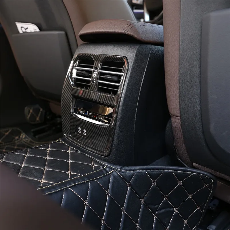 Автомобильные аксессуары из углеродного волокна ABS хром для BMW 3 серии G20 G21 Автомобильный задний кондиционер на выходе вентиляционная рамка отделка украшения
