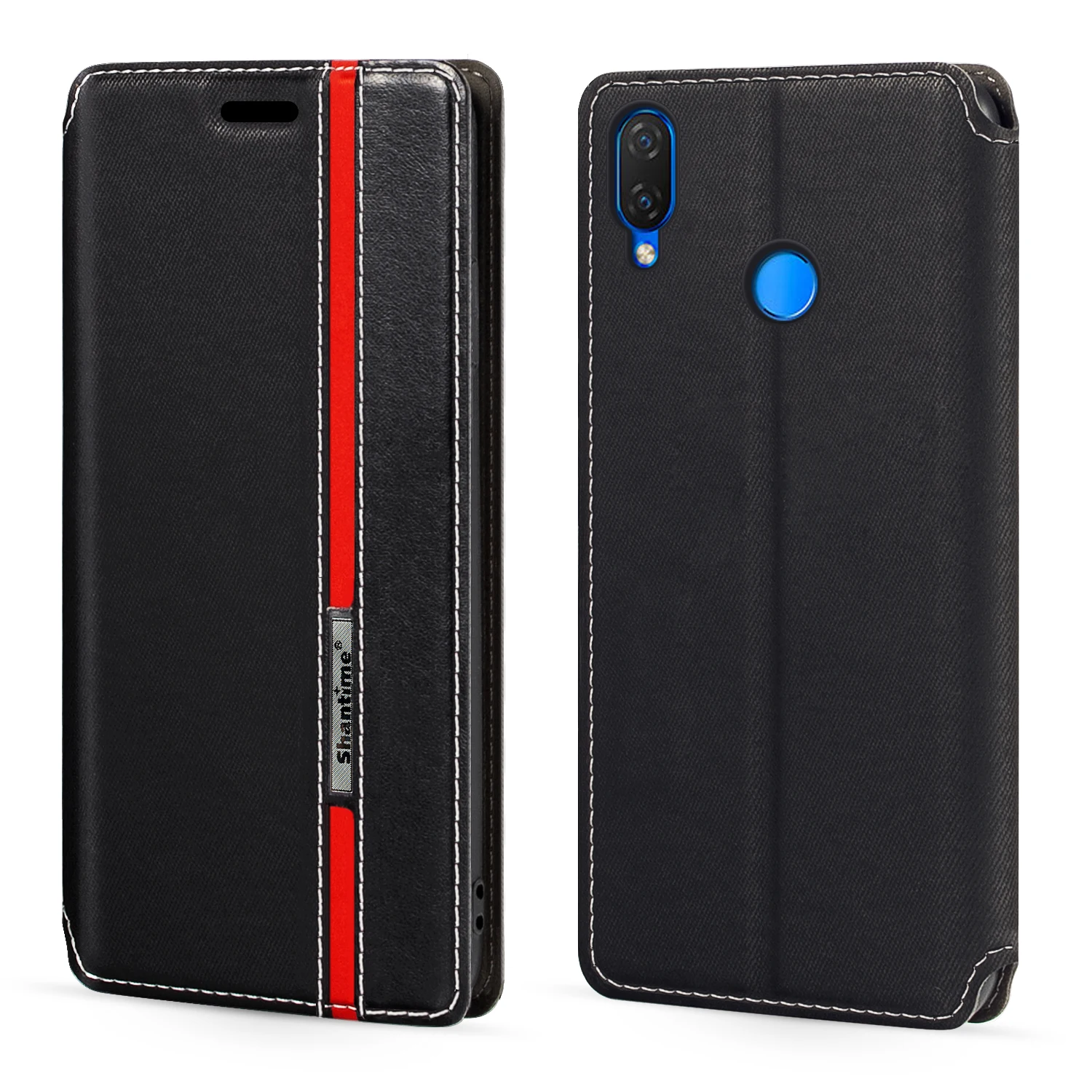 Модный разноцветный кожаный чехол-книжка с магнитной застежкой и отделением для
