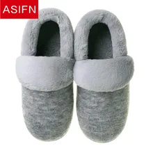 ASIFN/мужские зимние тапочки; мужские теплые тапочки с мехом; парные домашние тапочки; впитывающие пот; женские тапочки; Chinelo Masculino