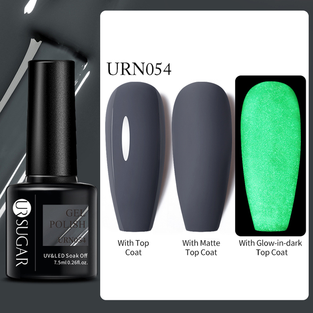 SUGAR Luminous Gel Top Coat Semi Permanent Glow In Dark Fluorescent Soak Off UV LED Color Gel Nail Varnish Nails for Manicure