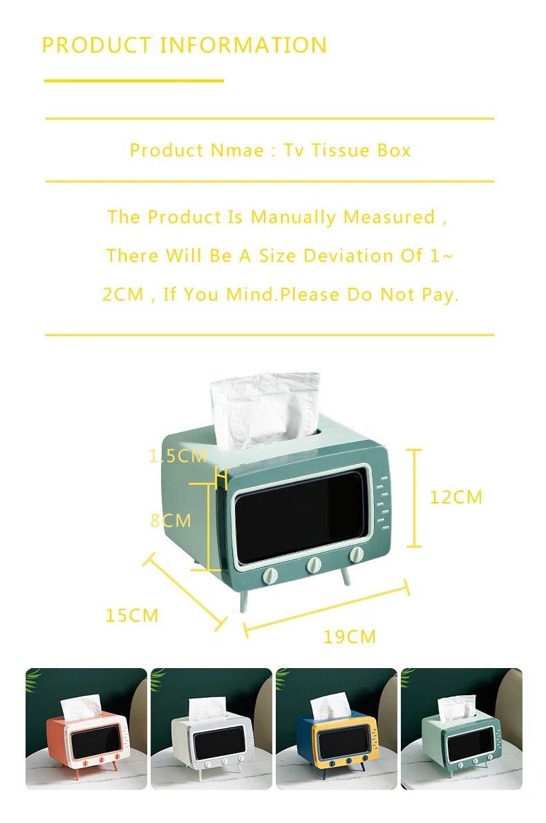 Retro Radio Model Tissue Box Desktop Paper Holder Vintage Dispenser Storage Napkin Case Organizer Ornament Wet Wipes Decoration