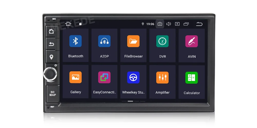 MEKEDE PX5 4+ 64G 2 Din 7 ''Android 9,0 универсальный автомобильный Радио двойной стерео gps навигация в тире ПК видео wifi USB 2din BT