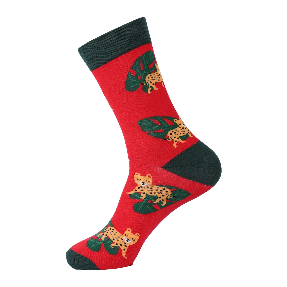 VPM/Хлопковые цветные женские и мужские носки с платьем Harajuku в стиле хип-хоп, новинка, милые забавные носки для девочек с изображением животных, рождественский подарок - Цвет: B472