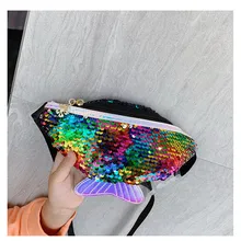 Новая модная Милая маленькая сумка с блестками, Сумочка через плечо для детей