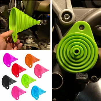 

1PC Universal Silicone Oil Fuel Funnel Motorcycle Oil Funnel Hopper Collapsible Foldable For BMW For Triumph For KTM For Yamaha