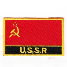 Нашивки с вышивкой, Национальный флаг США, флаг СССР, России, нашивки с железом на 8,0x5,0 см, нашивки на заказ