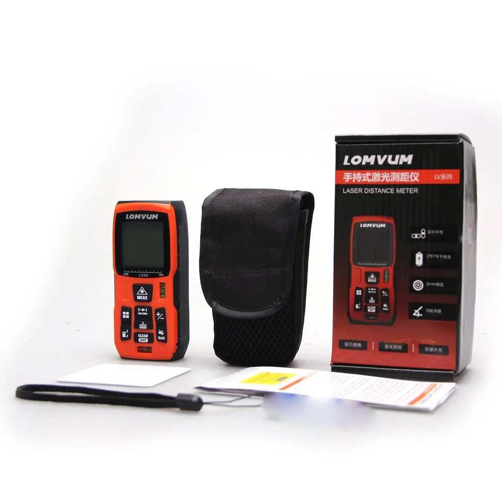 Portable Handheld Digital Laser Rangefinder Distance Meter Measure Tape 40m Range Finder Area Volume Measure Diastimeter