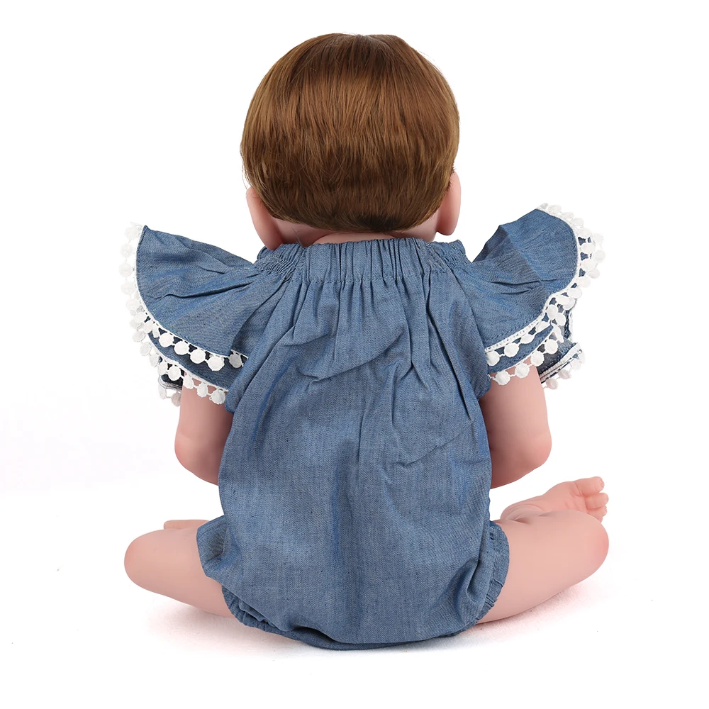 NPKDOLL 22 дюймов Reborn Baby Doll реалистичные полностью Vinly Lucy игрушки для ванной дети Playmate мягкий силиконовый Рождественский подарок 55 см