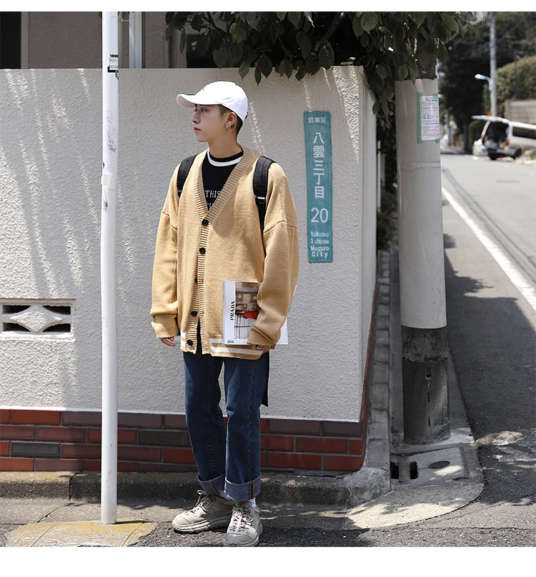 LAPPSTER кардиган мужской корейской одежды мужской s Harajuku черный свитер Desginer винтажный зимний свитер одежда с длинными рукавами
