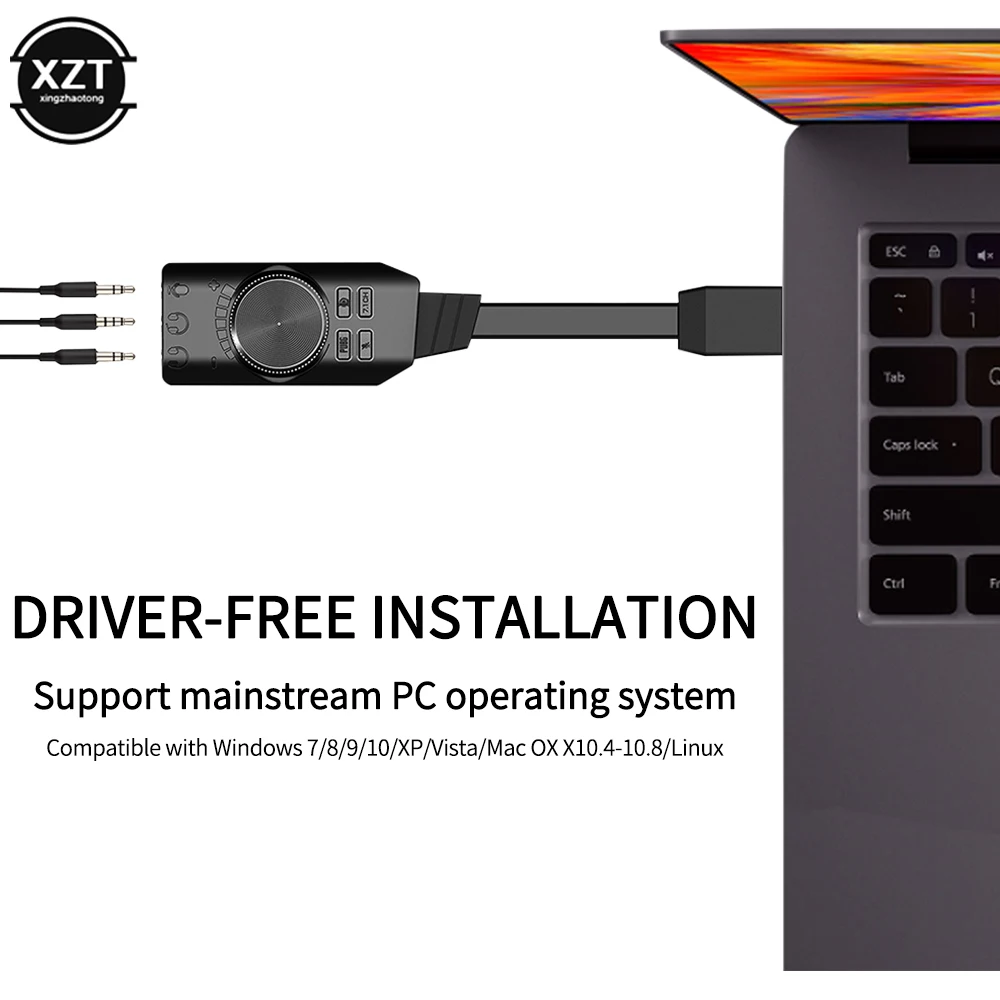 usb externo para placa de som para pubg gaming externo placa de áudio adaptador usb plug and play para computador portátil do jogo
